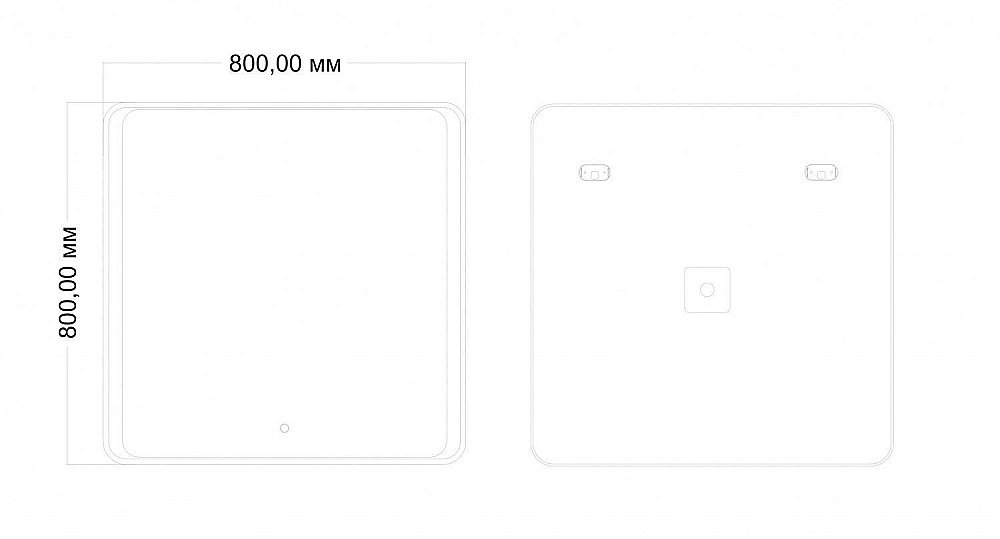 Зеркало Art&Max ELEGANT AM-Ele-800-800-DS-F в ванную от интернет-магазине сантехники Sanbest