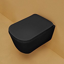 Унитаз подвесной Kerasan Tribeca 5114 Чёрный матовый, безободковый купить в интернет-магазине Sanbest