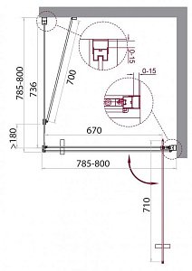 Душевой уголок Belbagno MARMI-A-1 80х80 купить в интернет-магазине Sanbest