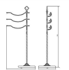 Стойка для ванной Migliore Edera ML.EDR-60.346.DO золото купить в интернет-магазине сантехники Sanbest