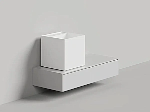 Раковина накладная Salini ARMONIA SQUARE TOP 03 S-Sense 130513TG 45 без отверстия под смеситель, белая купить в интернет-магазине Sanbest