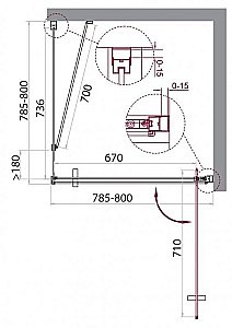 Душевой уголок BelBagno MARMI A-1, 80x80 см, прозрачный, распашные двери купить в интернет-магазине Sanbest