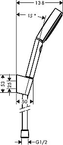 Душевой гарнитур Hansgrohe Pulsify 24303700 белый матовый купить в интернет-магазине сантехники Sanbest