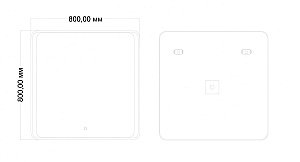 Зеркало Art&Max ELEGANT AM-Ele-800-800-DS-F в ванную от интернет-магазине сантехники Sanbest