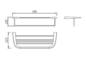 Полка для полотенец ABBER Nord AA1554SP сатин купить в интернет-магазине сантехники Sanbest