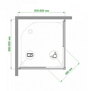 Душевой уголок Royal Bath RB9085HPD-C 85х90 матовый купить в интернет-магазине Sanbest