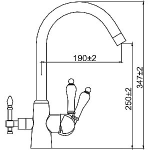 Смеситель для кухни Kaiser Vincent 31744-2 купить в интернет-магазине сантехники Sanbest