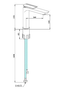 Смеситель для раковины Boch Mann COMO BM10784 черный матовый/золото купить в интернет-магазине сантехники Sanbest