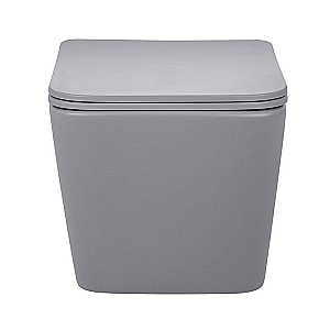 Унитаз подвесной Vincea Q-Line VT1-12MG безободковый, с крышкой микролифт, серый матовый купить в интернет-магазине Sanbest