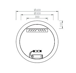 Зеркало с подсветкой Ravak Luna X000001578 60 в ванную от интернет-магазине сантехники Sanbest