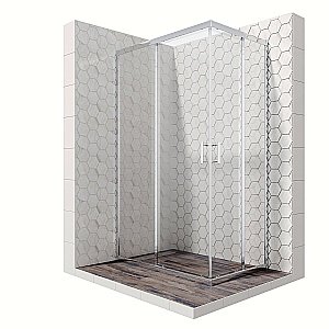 Душевой уголок Ambassador Kingston 14011101 80x120 стекло прозрачное/профиль хром купить в интернет-магазине Sanbest