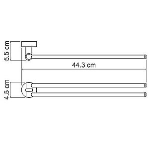 Полотенцедержатель поворотный WasserKRAFT Donau K-9431 купить в интернет-магазине сантехники Sanbest