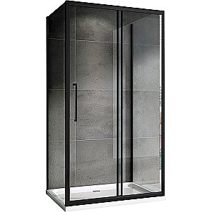 Душевой уголок Abber Schwarzer Diamant 160x50 AG30160BH-S50B-S50B стекло прозрачное/профиль черный купить в интернет-магазине Sanbest