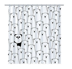 Текстильная шторка для ванной FIXSEN PANDA FX-2501 купить в интернет-магазине сантехники Sanbest