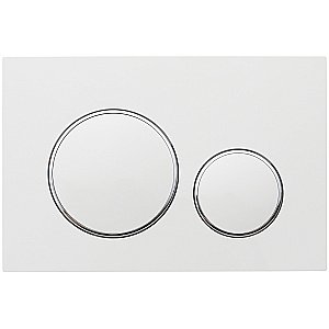 Кнопка для инсталляции Veconi Flush FLV10-WC белая матовая/хром купить в интернет-магазине сантехники Sanbest