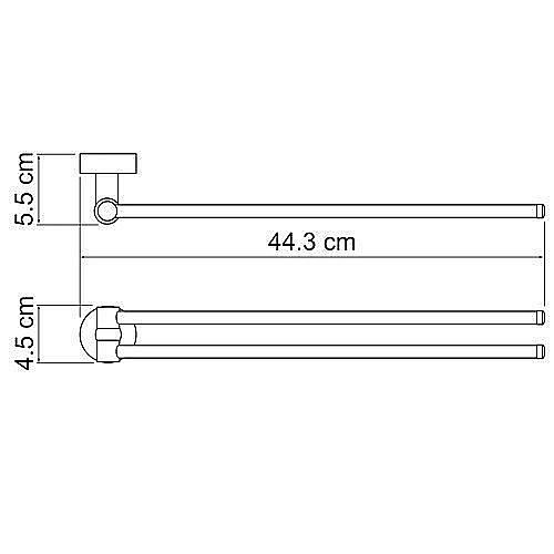 Полотенцедержатель поворотный WasserKRAFT Donau K-9431 купить в интернет-магазине сантехники Sanbest