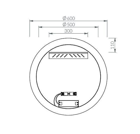 Зеркало с подсветкой Ravak Luna X000001578 60 в ванную от интернет-магазине сантехники Sanbest