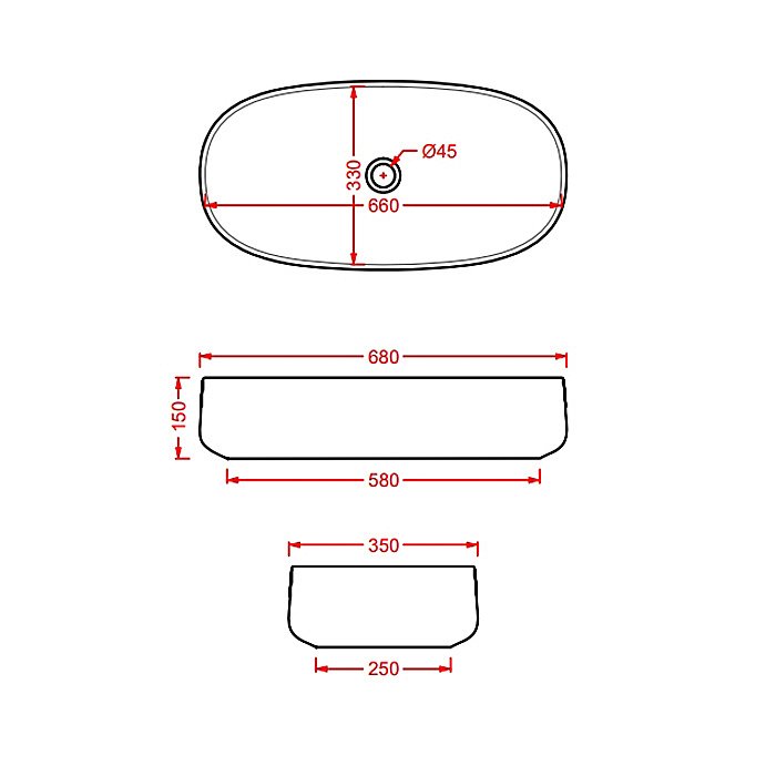 Раковина накладная Artceram Cognac 68 COL005 17 00 Nero Matt купить в интернет-магазине Sanbest