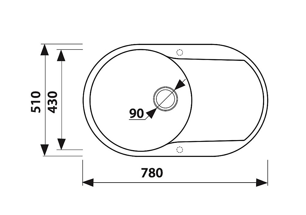 Мойка кухонная Kaiser KMM-7850 BW черная купить в интернет-магазине сантехники Sanbest