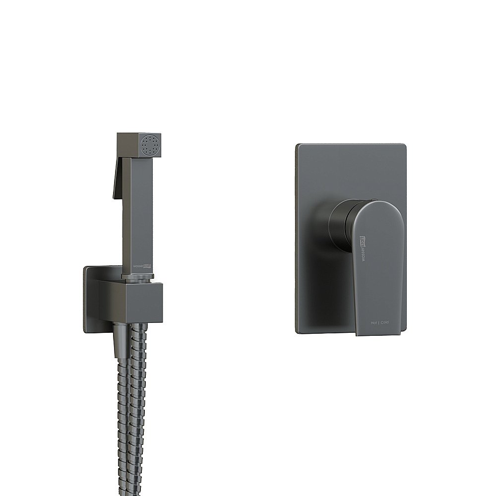 Гигиенический душ WasserKRAFT Wiese 8400 A8451.186.239.215 оружейная сталь купить в интернет-магазине сантехники Sanbest