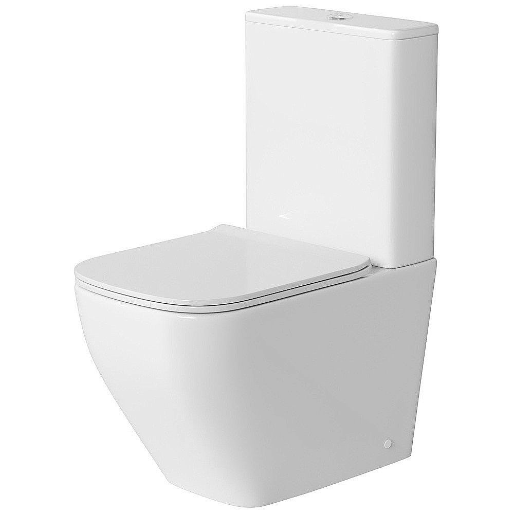 Унитаз-компакт Grossman Style GR-4453S безободковый, с крышкой микролифт, с бачком, белый купить в интернет-магазине Sanbest