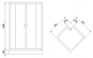 Душевой уголок Royal Bath RB80HP-C 80х80 матовый купить в интернет-магазине Sanbest