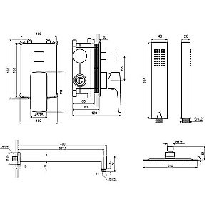 Душевая система Excellent Keria 2045 хром купить в интернет-магазине сантехники Sanbest