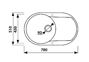 Мойка кухонная Kaiser KMM-7850 BW черная купить в интернет-магазине сантехники Sanbest