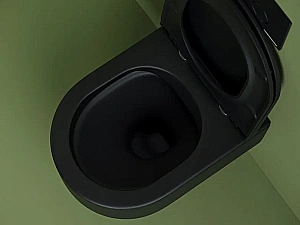 Унитаз подвесной Ceramica Nova Ulma CN4006MB безободковый, с крышкой микролифт, черный матовый купить в интернет-магазине Sanbest