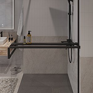 Душевое ограждение Niagara Nova NG-670-10ВLACK 100 прозрачное/профиль черный матовый купить в интернет-магазине Sanbest