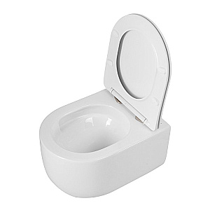 Унитаз подвесной BelBagno Soft-Tor BB084CH-TOR/SC белый, безободковый, с крышкой микролифт, слив-торнадо купить в интернет-магазине Sanbest
