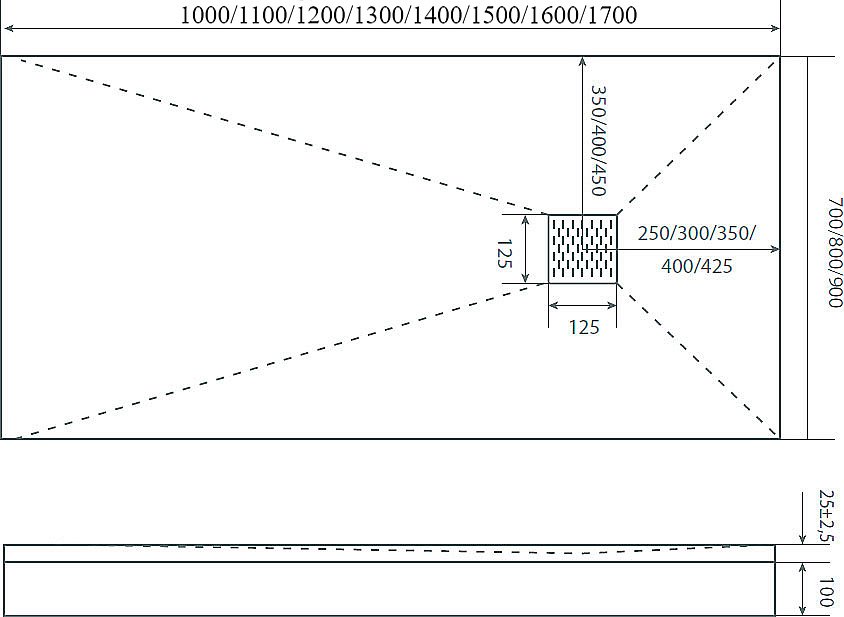 Душевой поддон Good Door Essentia ЛП00267 130x90 черный купить в интернет-магазине Sanbest