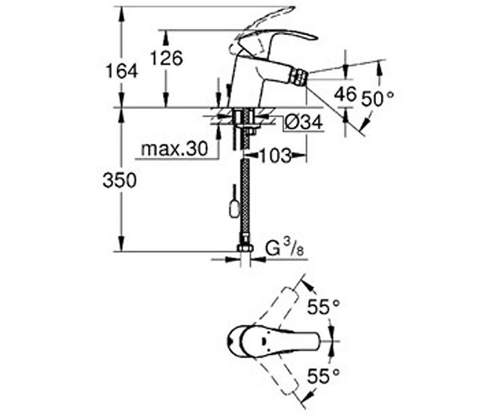 Смеситель для биде Grohe Eurosmart New 32927002 купить в интернет-магазине сантехники Sanbest