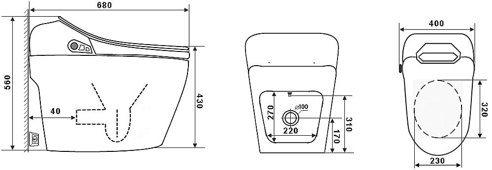 Унитаз-биде Timo TE-731 с крышкой микролифт купить в интернет-магазине Sanbest