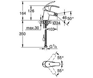 Смеситель для биде Grohe Eurosmart New 32927002 купить в интернет-магазине сантехники Sanbest