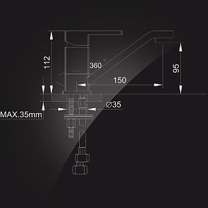 Смеситель для раковины Elghansa MONDSCHEIN NEW 1630233 купить в интернет-магазине сантехники Sanbest