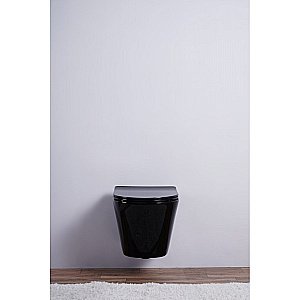 Унитаз подвесной Esbano CLAVEL ESUPCLAVB безободковый, с крышкой микролифт, черный купить в интернет-магазине Sanbest