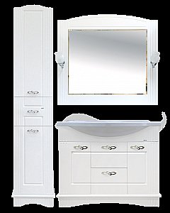 Зеркало Misty Эльбрус 94x85 белая эмаль в ванную от интернет-магазине сантехники Sanbest