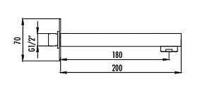 Излив для ванны CREAVIT A04 купить в интернет-магазине сантехники Sanbest
