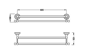 Полотенцедержатель Schein SAINE 7053040 хром купить в интернет-магазине сантехники Sanbest