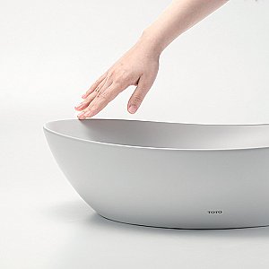 Раковина накладная Toto TA 46 L4704MTE#CMW белая матовая купить в интернет-магазине Sanbest