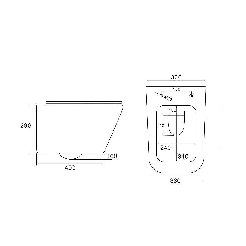Унитаз подвесной Vincea Q-Line VT1-12MG безободковый, с крышкой микролифт, серый матовый купить в интернет-магазине Sanbest