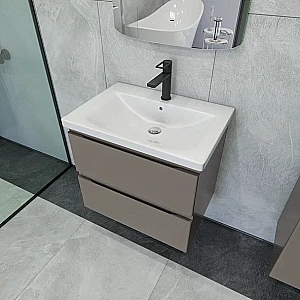 Тумба с раковиной Caprigo Forte 65 два ящика, айрон для ванной в интернет-магазине Sanbest