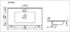Тумба с раковиной Sancos Cento CN90W белый глянец для ванной в интернет-магазине Sanbest