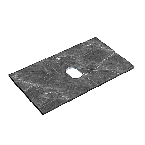 Столешница Sancos 80 TT80A1X с отверстием под смеситель, черная для ванной в интернет-магазине сантехники Sanbest