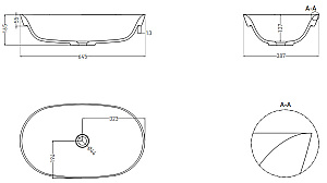Раковина Salini MAREA 01 S-Sense 1802101G 65 белая купить в интернет-магазине Sanbest