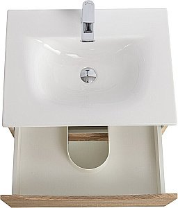 Тумба с раковиной BelBagno MARINO-CER-N-600-2C-SO-WO-P Rovere Bianco для ванной в интернет-магазине Sanbest