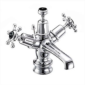 Смеситель для раковины Burlington Regent BIR4-QT BLA хром/ручки черные купить в интернет-магазине сантехники Sanbest