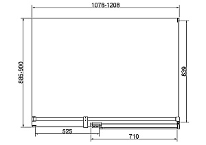 Душевой уголок Vincea Extenza 120х90 VSR-4EX111290CLG стекло прозрачное/профиль золото брашированное купить в интернет-магазине Sanbest