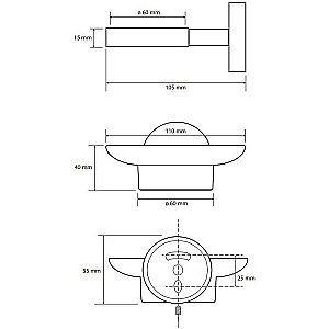 Мыльница Bemeta Amber 155108042 медное золото купить в интернет-магазине сантехники Sanbest